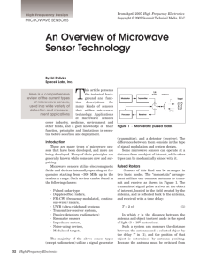 An Overview of Microwave Sensor Technology
