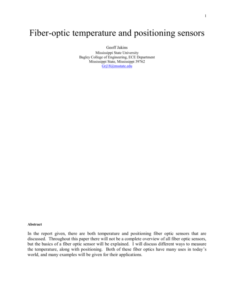 Fiber-optic temperature and positioning sensors