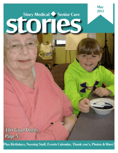 May 2014 Senior Care Stories - Story County Medical Center