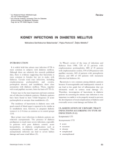 KIDNEY INFECTIONS IN DIABETES MELLITUS