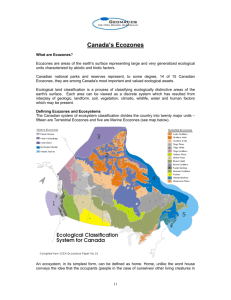 Canada's Ecozones - Woodroffe High School