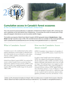 Cumulative access in Canada's forest ecozones