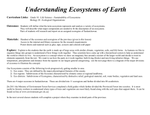 Understanding Ecosystems in Saskatchewan