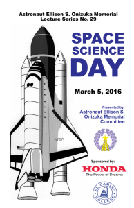Onizuka Space Science Day 2016 program