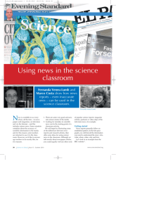 Using news in the science classroom