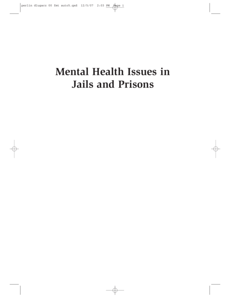 Mental Health Issues In Jails And Prisons