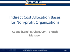 Indirect Cost Allocation Bases