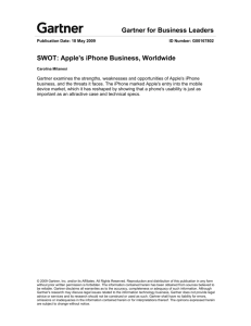 SWOT: Apple's iPhone Business, Worldwide