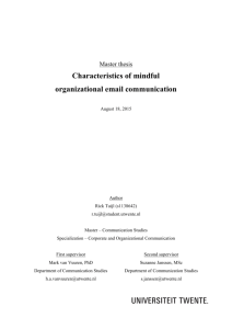Characteristics of mindful organizational email communication