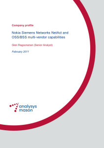 Nokia Siemens Networks NetAct and OSS/BSS multi