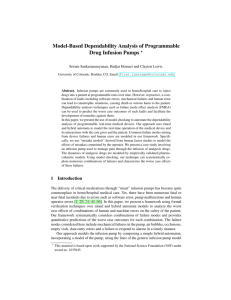 Model-Based Dependability Analysis of Programmable Drug