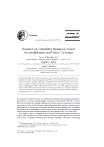 Research on Competitive Dynamics