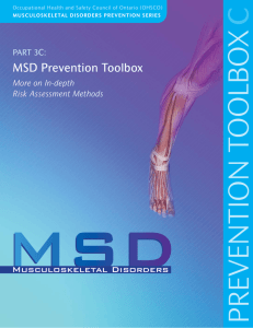MSD Prevention Toolbox: More on In-depth Risk