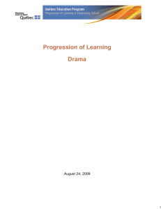 Progression of Learning Drama