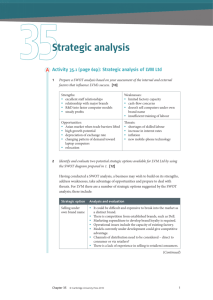 Strategic analysis