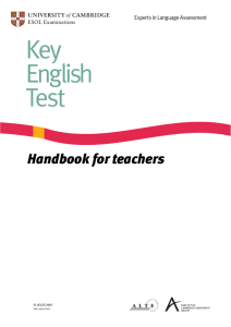 KET Handbook for Teachers