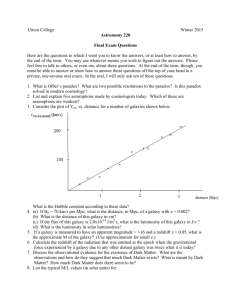 Union College Winter 2015 Astronomy 220 Final Exam Questions