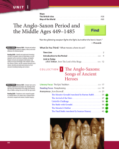 The Anglo-Saxon Period and the Middle Ages 449–1485