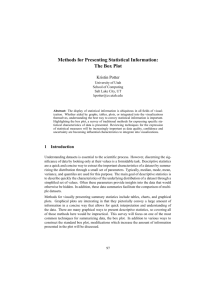 Methods for Presenting Statistical Information: The Box Plot