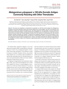 Metagonimus yokogawai: a 100-kDa Somatic Antigen Commonly