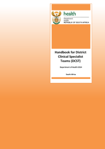 Handbook for District Clinical Specialist Teams