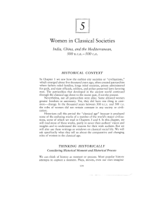Women in Classical Societies