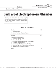 Build a Gel Electrophoresis Chamber