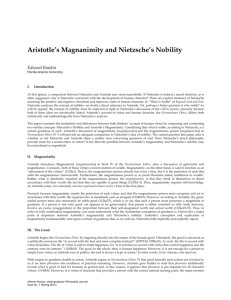 Aristotle's Magnanimity and Nietzsche's Nobility