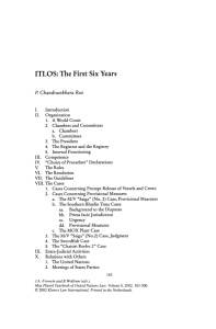 ITLOS: The First Six Years