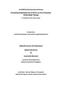 UNCLOS Annex VII Arbitration Robert Beckman & Leonardo Bernard