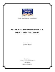 ACCREDITATION INFORMATION FOR DIABLO VALLEY COLLEGE