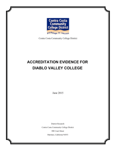 ACCREDITATION EVIDENCE FOR DIABLO VALLEY COLLEGE