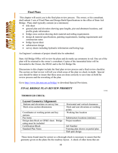 Final Bridge Plan Review Process