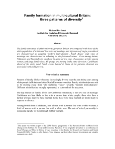 Family formation in multi-cultural Britain: three patterns of diversity