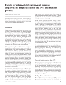 Family structure, childbearing, and parental employment