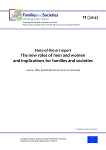 The new roles of men and women and implications for families and