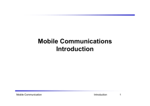 Mobile Communications Introduction