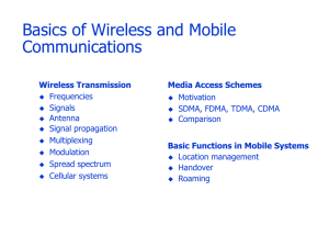 Basics of Wireless and Mobile Communications