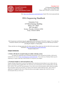 DNA Sequencing Handbook