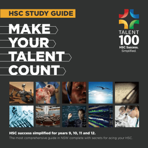 hsc study guide make your talent count