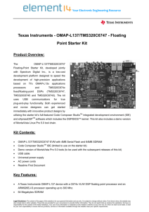 Texas Instruments - OMAP-L137/TMS320C6747