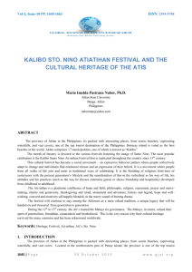 kalibo sto. nino atiatihan festival and the cultural heritage of the atis