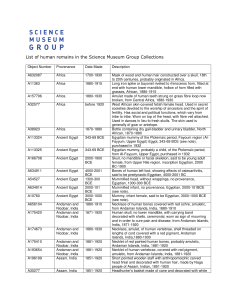 List of human remains in the Science Museum Group Collections