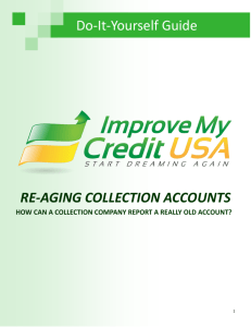 RE-AGING COLLECTION ACCOUNTS Do-It