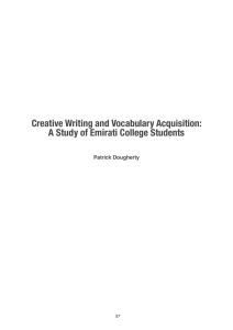 Creative Writing and Vocabulary Acquisition