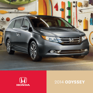 2014 odyssey - Honda Canada