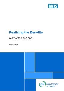 Realising the Benefits- IAPT at full roll out