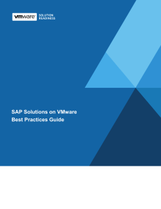 SAP Solutions on VMware Best Practices Guide