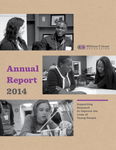 2014 Annual Report - William T. Grant Foundation
