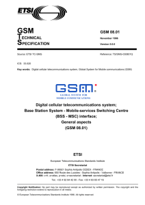 GSM 08.01 - Version 5.0.0 - Digital cellular telecommunications